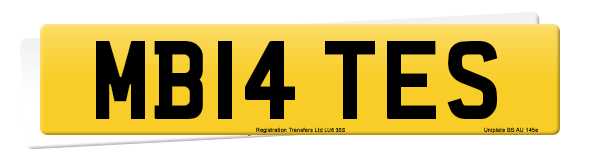 Registration number MB14 TES